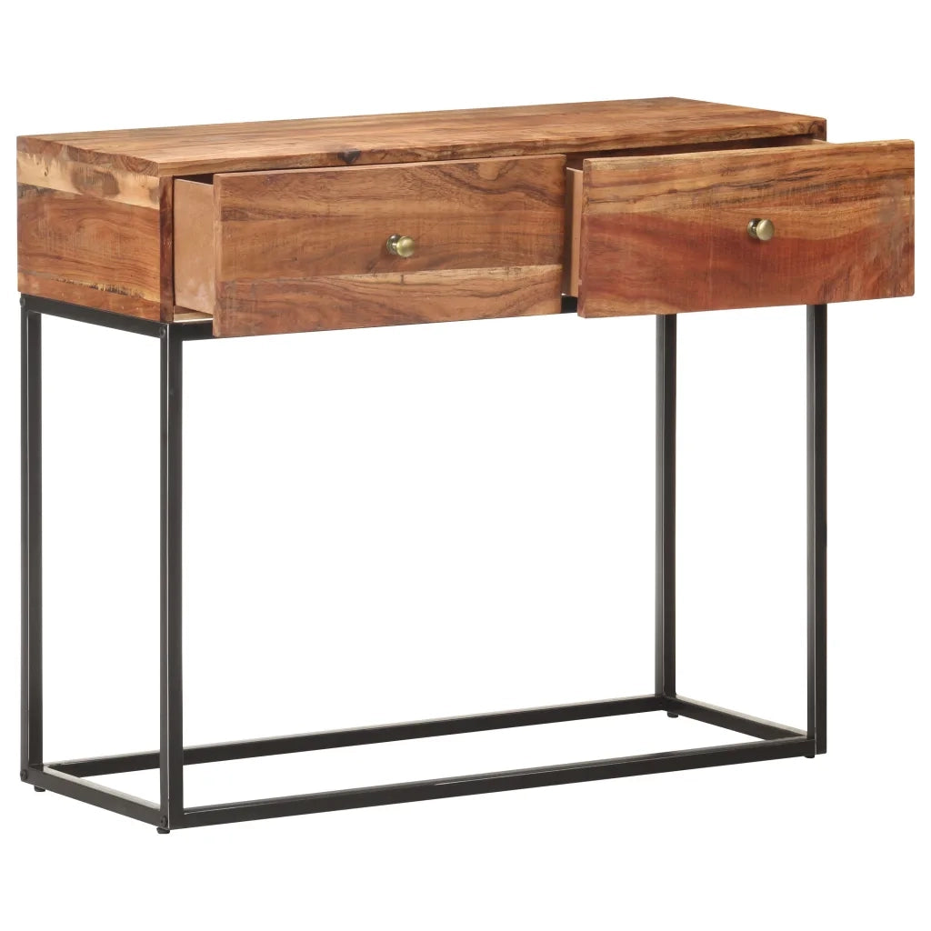 Tavolo Consolle 90x35x75 cm in Legno Grezzo di Acacia 320917