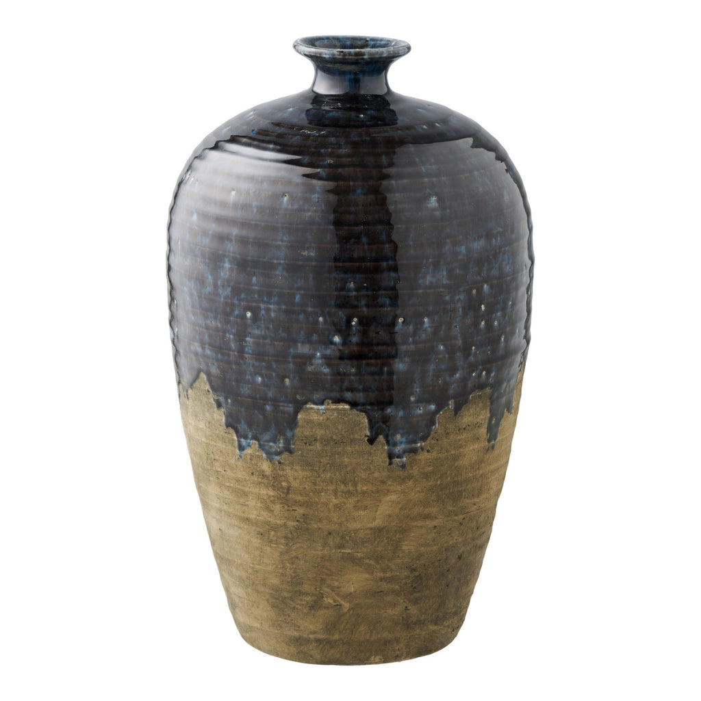 Vaso Decorativo Roskilde, Blu, Legno, 27x27x44,5 cm
