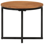 Tavolino Salotto 35x35x30cm in Legno Massello di Acacia e Ferro 372739