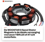 Stator di Rimpiazzo per YBR125/XT125 - Alta Qualità Metallo - Duraturo - Facile da Installare - Diametro Interno/Esterno 37/97mm - Altezza 12mm - Pezzo di Motocicletta