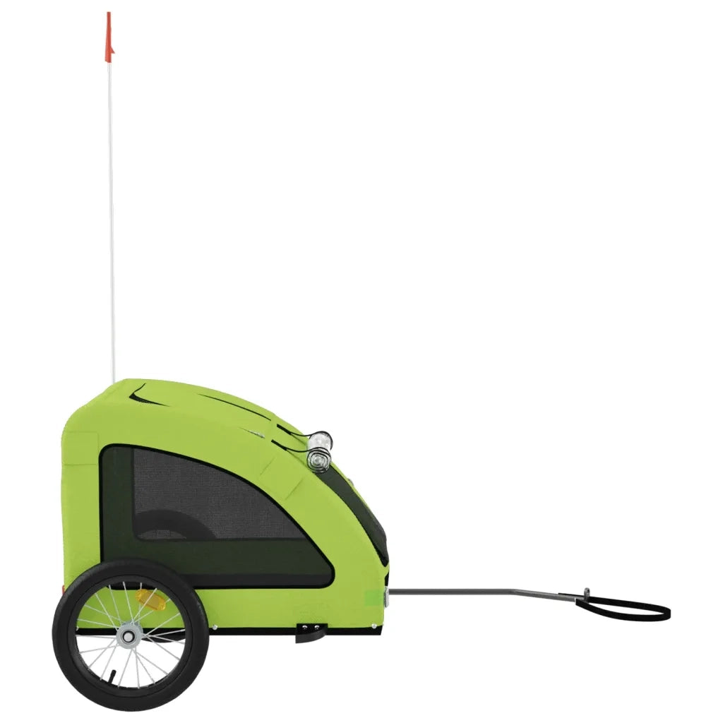 Rimorchio da Bici per Animali Verde Oxford e Ferro CFW5796350