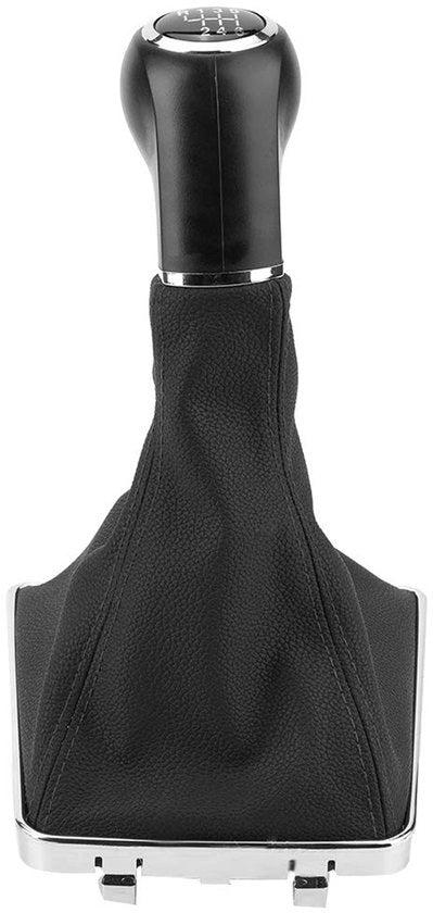Accessori per cambio - Manopola di cambio ABS - Pelle nera - 5 marce e 6 marce - Adatto per Opel Astra e Corsa 2005-2010