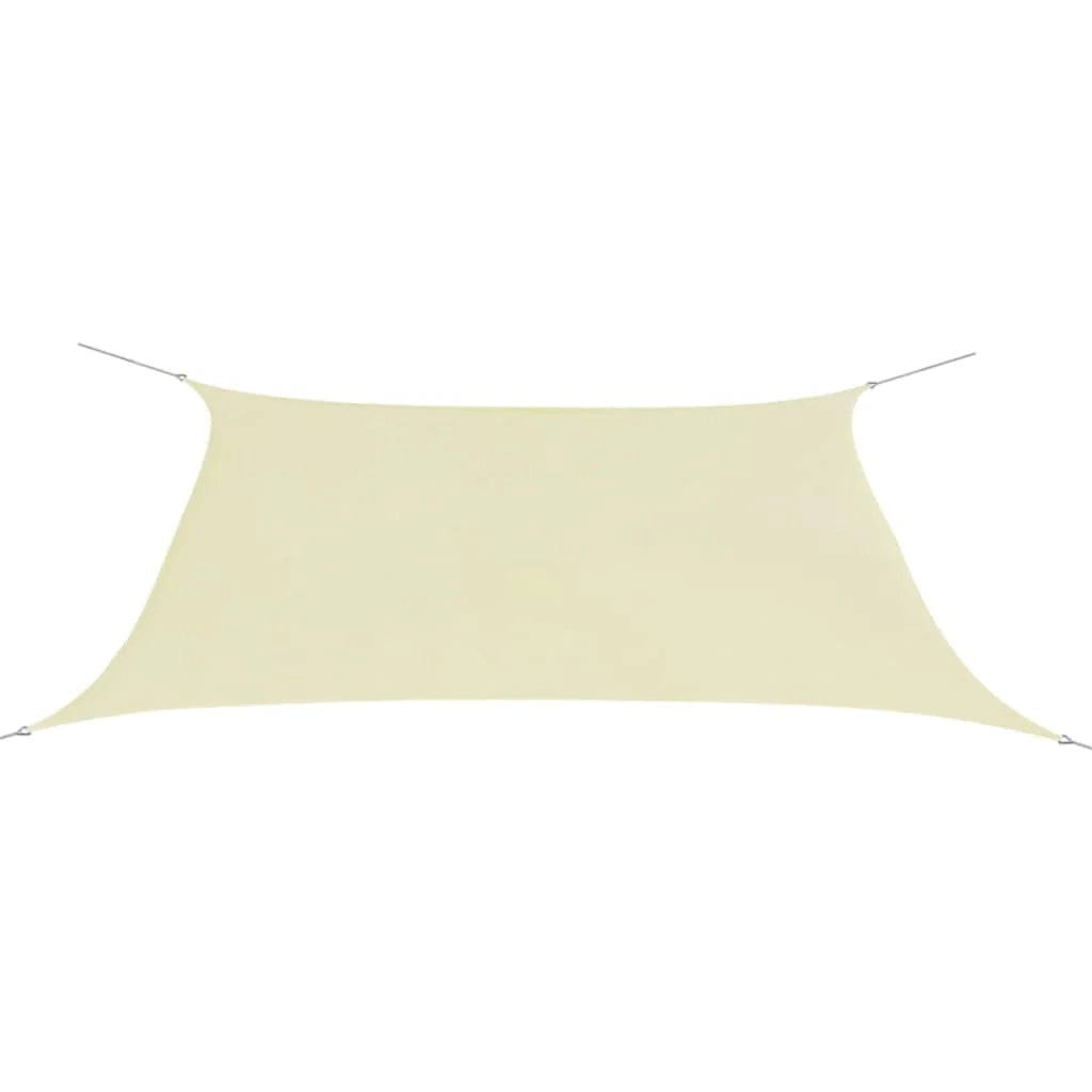 Vela ombreggiante/ombrellone rettangolare in tessuto Oxford 2 x 4 m colore crema 02_0008661