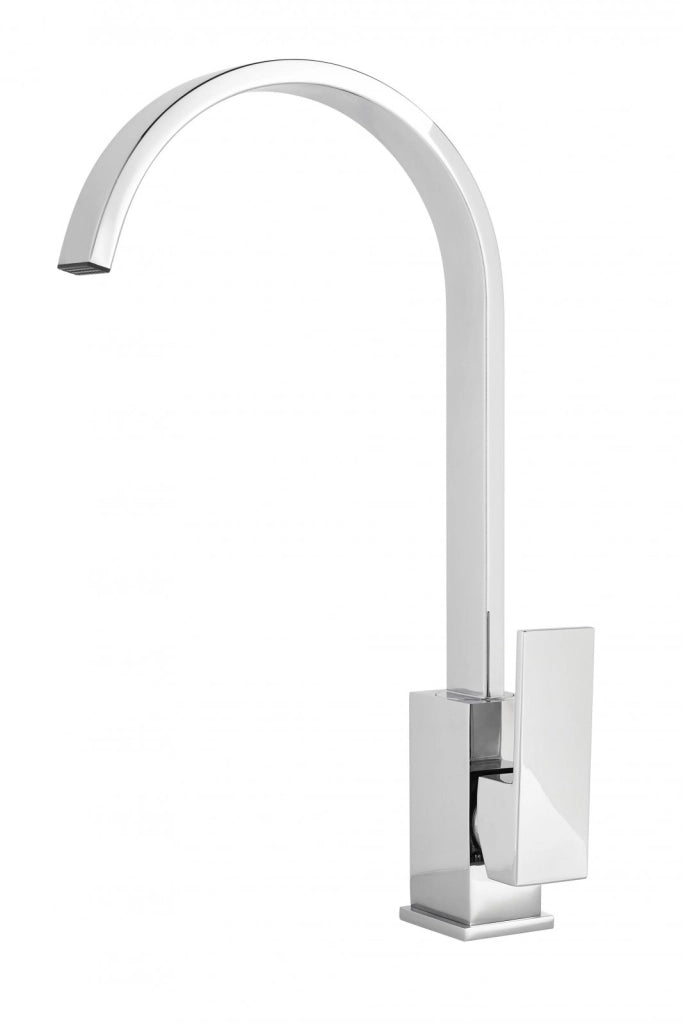 Miscelatore lavello cucina monocomando, cromo, moderno Sicena Quarik