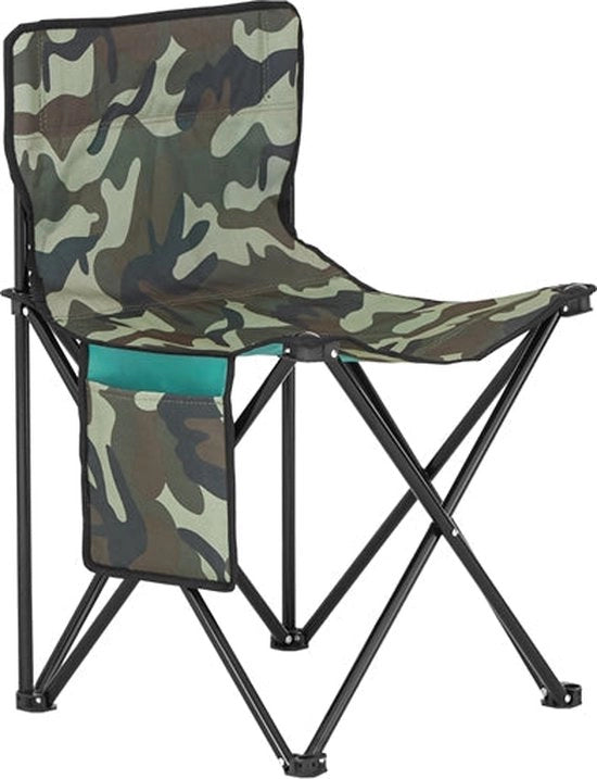 Sedile da campeggio - Sedile esterno - Sedile pieghevole - Tessuto Oxford - 45cm x 43cm x 74cm - Portatile e stabile - Leggero - Acciaio resistente all'ossidazione