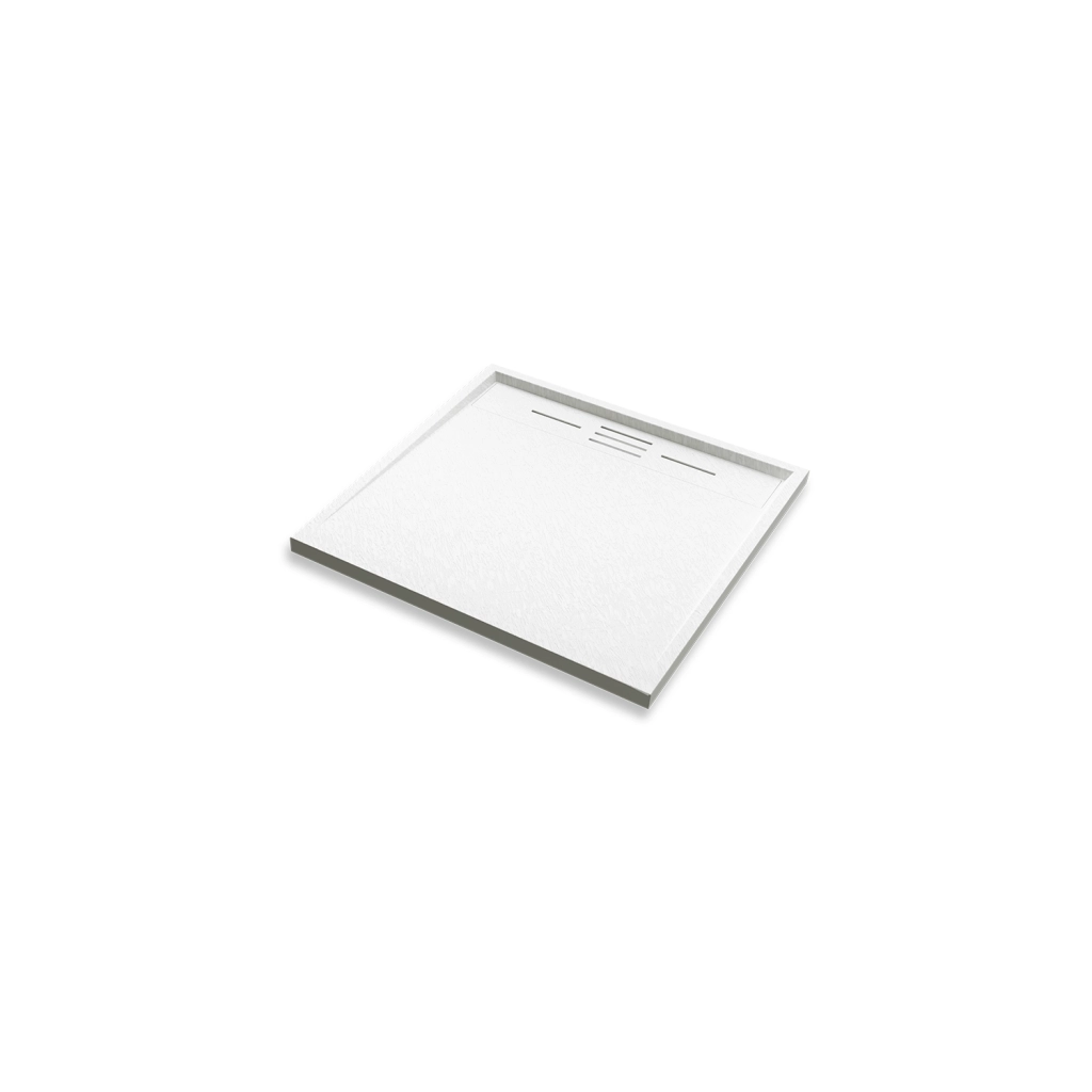 Piatto doccia 80x80 effetto pietra colore bianco | Spanios