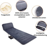 Mat di massaggio caldo - Mat di massaggio a spugna con calore, mat di massaggio vibrante con 10 motori vibranti per collo, schiena, vita, gambe, regalo per uomini e donne