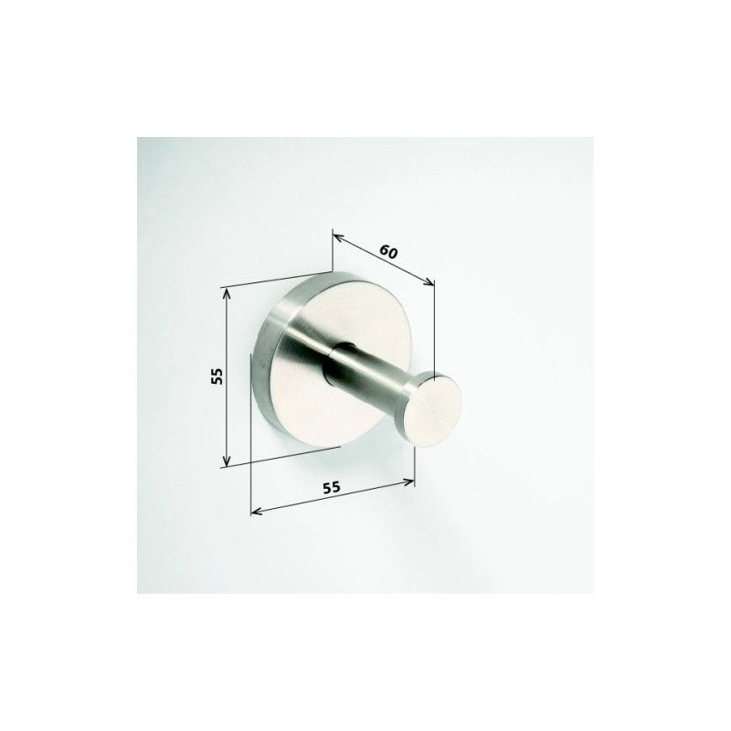 NEO Appendiabiti Cilindrico in Acciaio Inox 5,5x5,5x6cm
