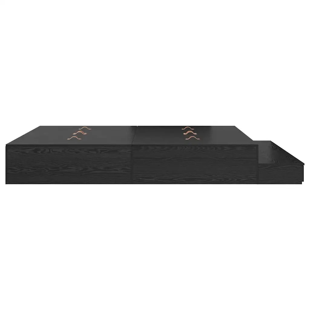 Struttura letto con contenitore con cassetto Rovere Nero 200 cm 3335622