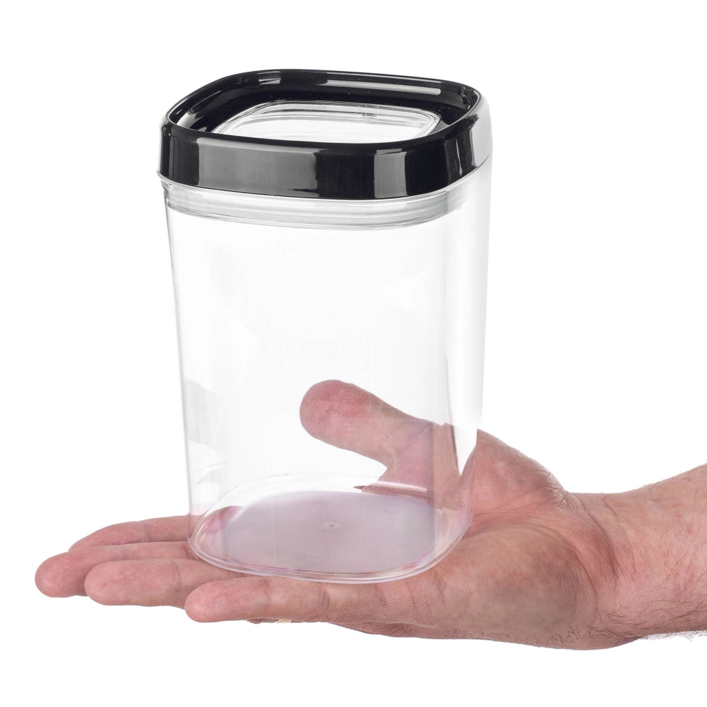 KADAX Contenitori per alimenti sfusi e spezie con coperchio, in plastica, confezione da 3 pezzi.