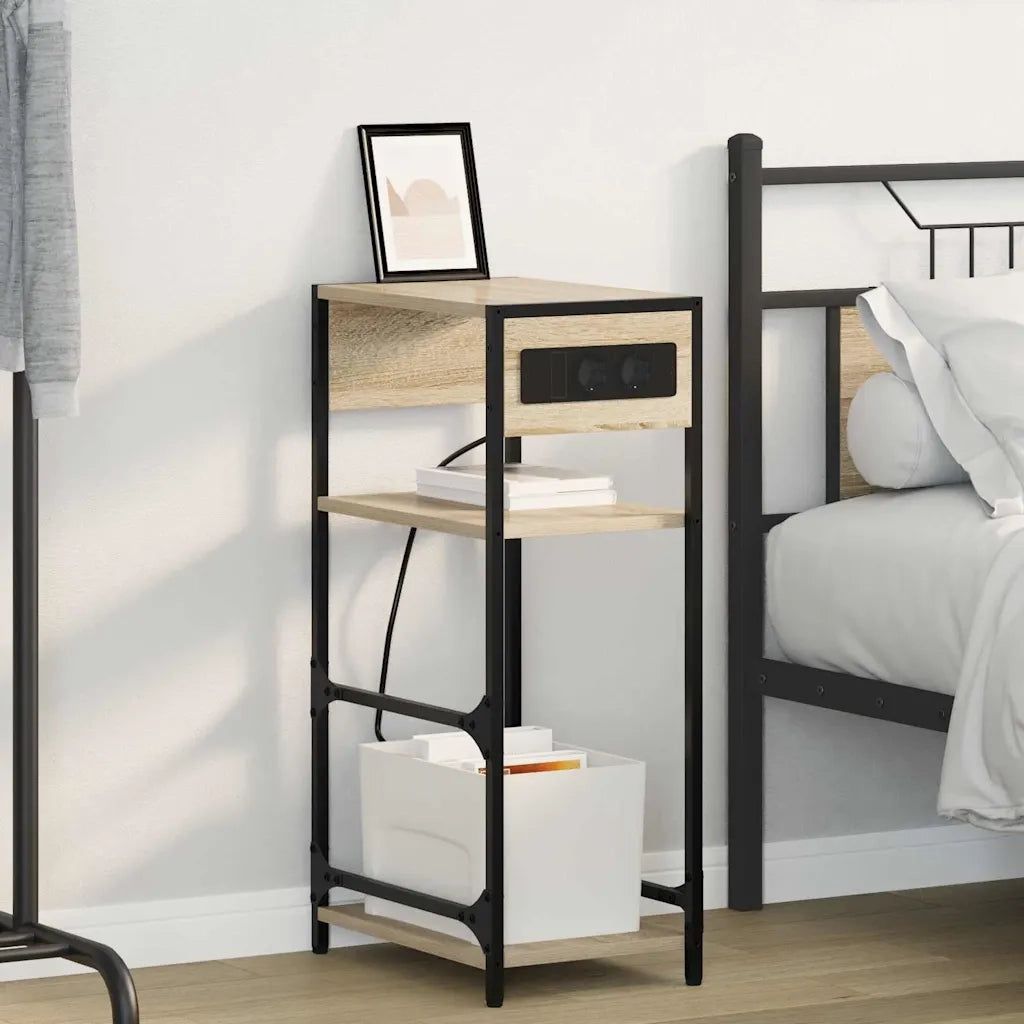 vidaXL Armadio da Notte con cassetto rovere sonoma 40 x 27 x 76 cm