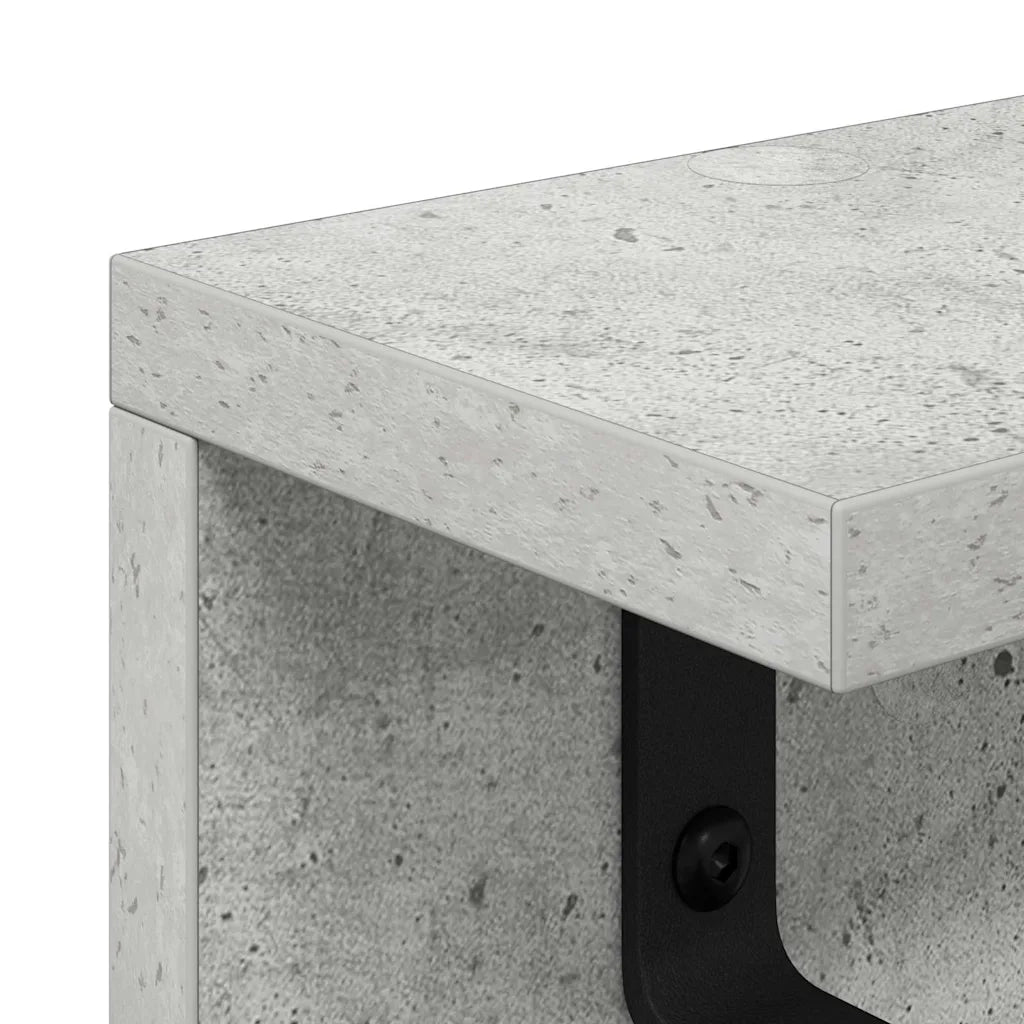 Appendiabiti a muro Grigio cemento 60 x 10,5 x 10,5 cm 874358