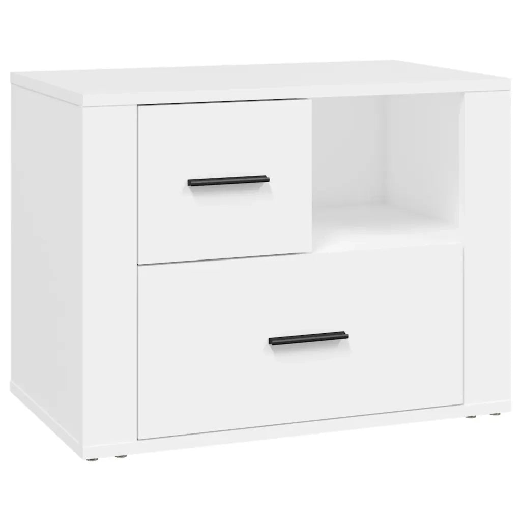 Comodino | Armadio da Notte | Mobiletto da notte Bianco 60x36x45 cm in Legno Ingegnerizzato