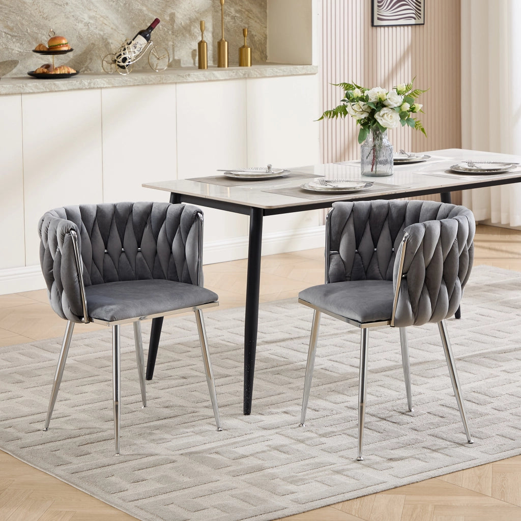 Sgabello da bar con schienale basso e base antiscivolo in tessuto grigio