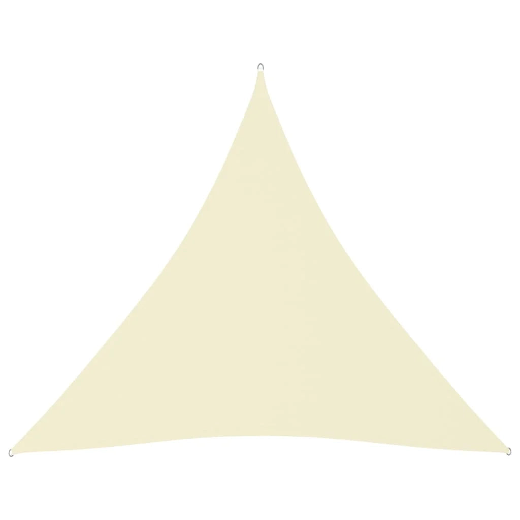 Vela ombreggiante triangolare in tessuto Oxford 4,5 x 4,5 x 4,5 m crema 02_0009855