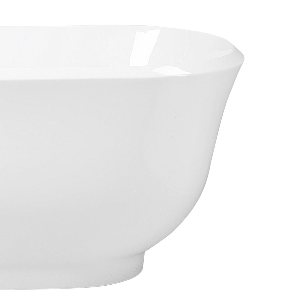 Vasca da bagno freestanding bianco sanitario ovale in acrilico singolo 170 x 77 cm dal design moderno