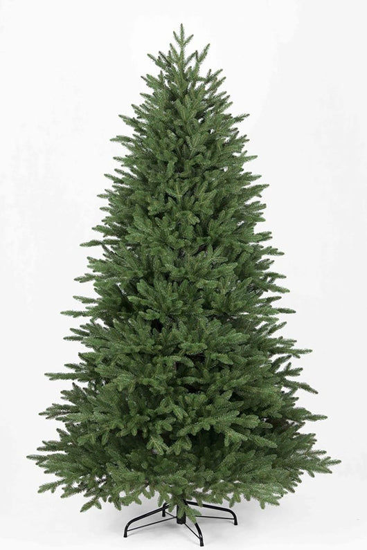 Albero di Natale Artificiale Realistico con Rami Fitti 150 cm 410 Rami Montaggio a Ombrello Verde