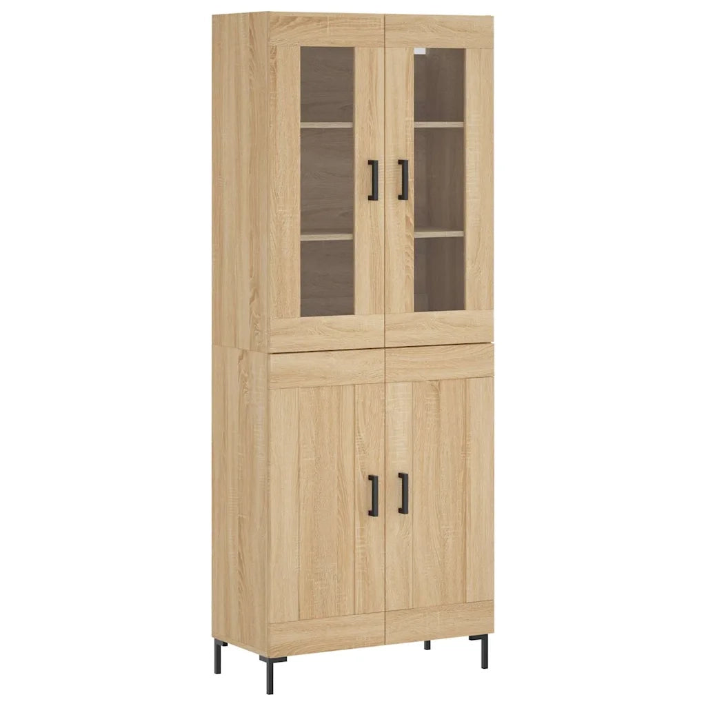 Credenza | Madia | Buffet da pranzo | Armadio da pranzo Rovere Sonoma 69,5x34x180 cm in Legno Multistrato