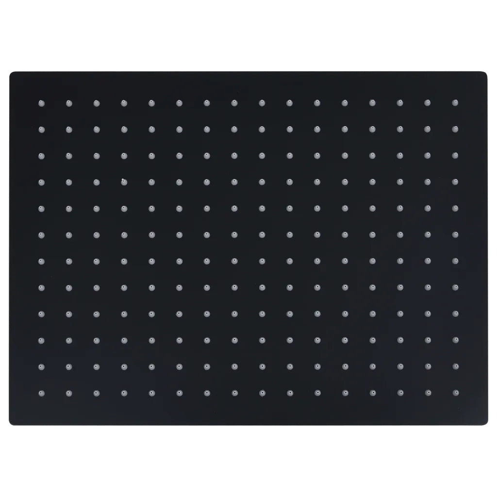 Testa Doccia a Pioggia Acciaio Inox 40x30 cm Rettangolare Nera