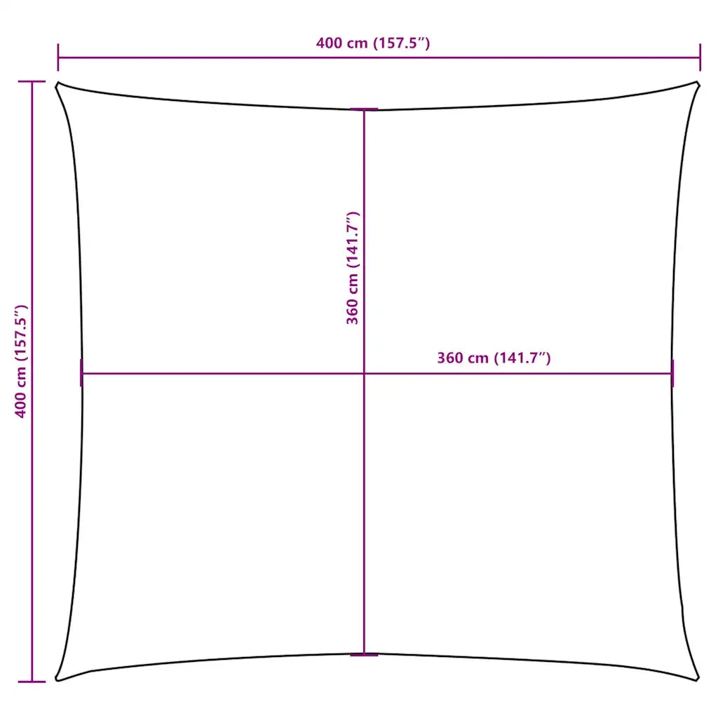 Vela Parasole | Telo Ombra | Vela da ombra in Tela Oxford Quadrata 4x4 m Gialla