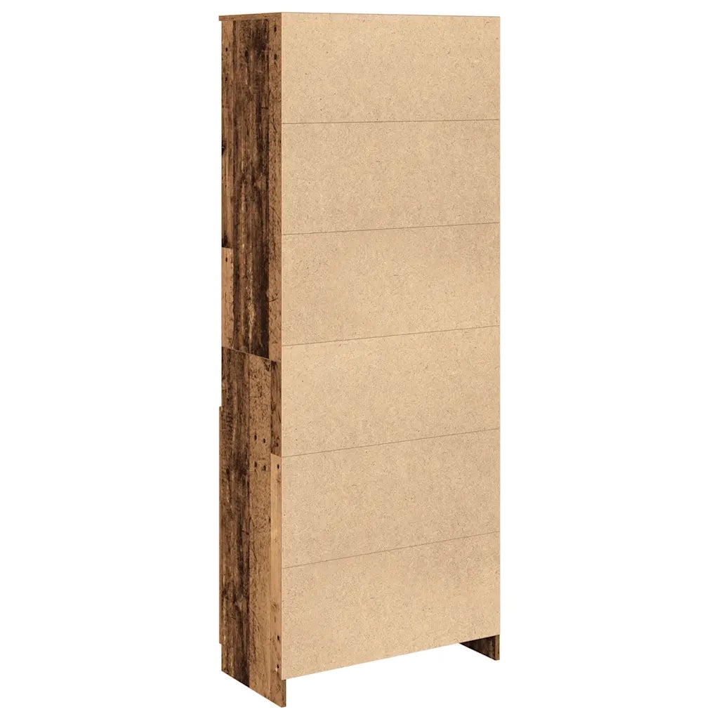 Credenza Legno Antico 70x35x180 cm in Legno Multistrato