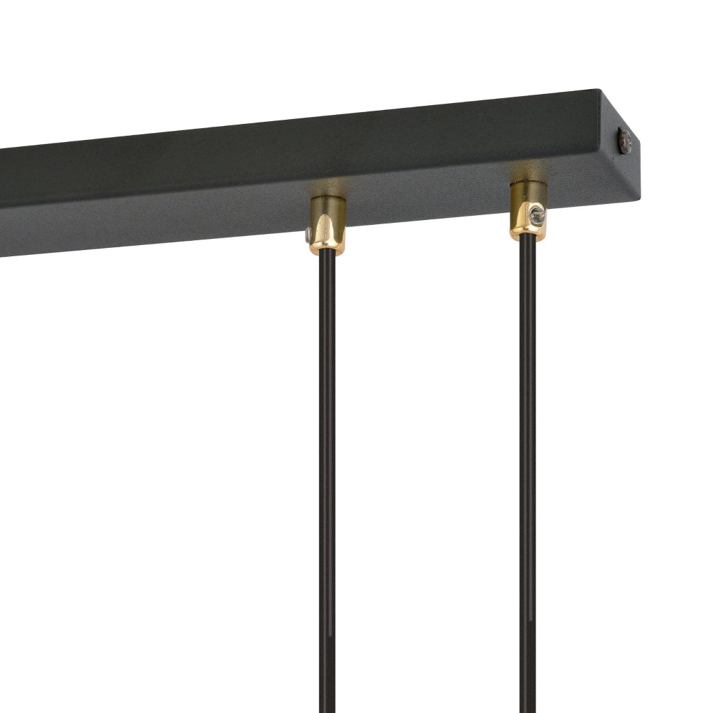 Lampadario Emibig Glam 4xE14 Nero/Trasparente Oro Vetro