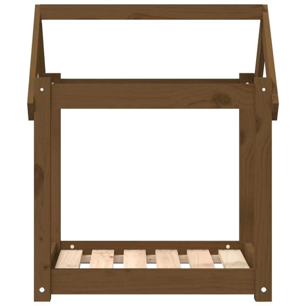 Divano letto per cani comodo 61 x 50 x 70 cm in legno massello di pino marrone 02_0042737