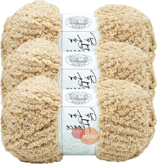Yarn Sherpa Fleece Jumbo per Maglia, Crochet e Artigianato 3 Pezzi - Miele