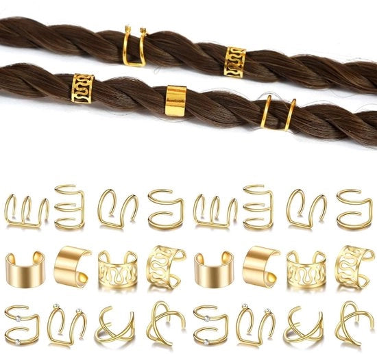 Accessori per capelli - Adorni per dreadlocks - Accessori per pettinatura - Spille per capelli - Accessori per capelli per donne - Stili moderni - 24 pezzi