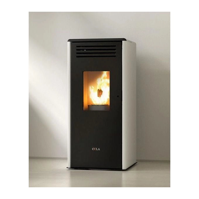 Cola Smart stufa Libera installazione Pellet Bianco