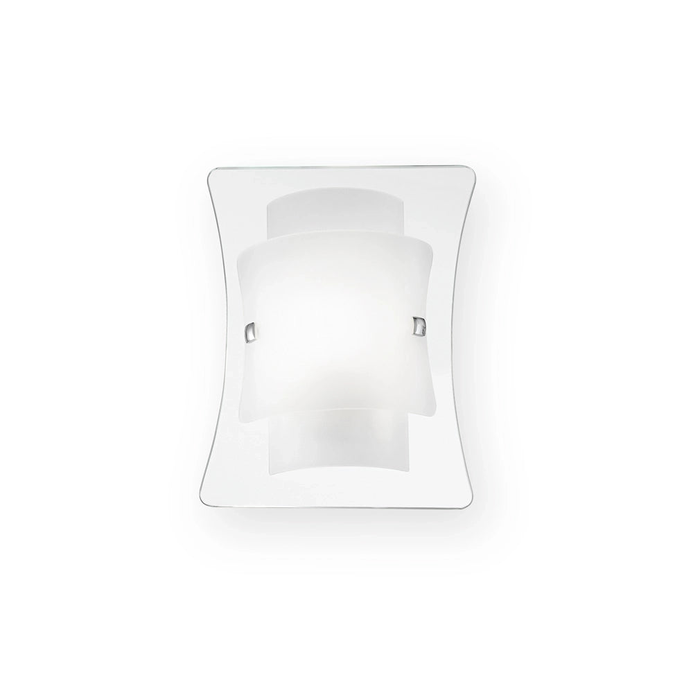 Applique Moderna Triplo Vetro Bianco 1 Luce E27