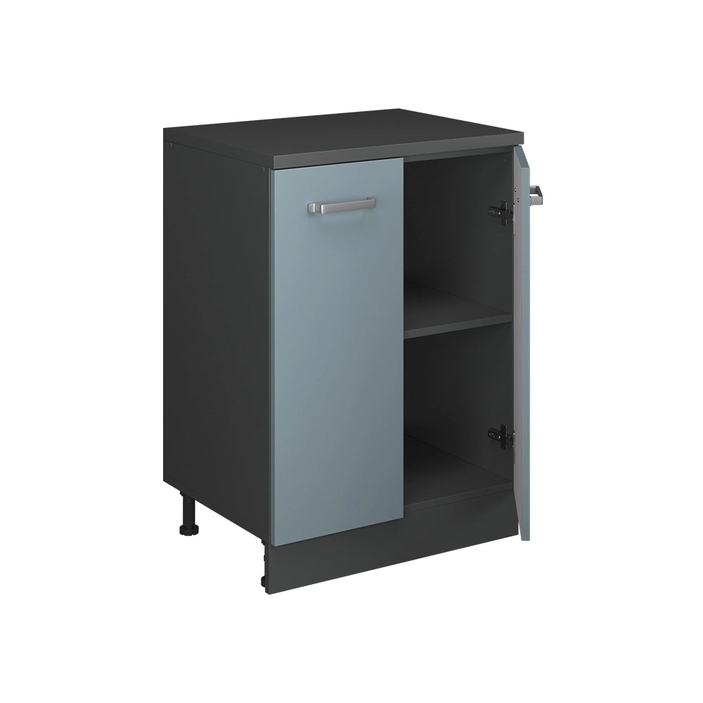Mobile per mansarda Rion Grigio-blu/Antracite 60 x 83.8 cm senza inclinazione con 2 ante Vicco