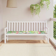 vidaXL Cuscino per Panchina da Giardino Verde e rosa 180 x 50 x 4 cm