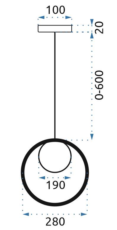 Lampada Da Soffitto Pensile Di Vetro Palla Oro Bianco Oro APP430-1CP