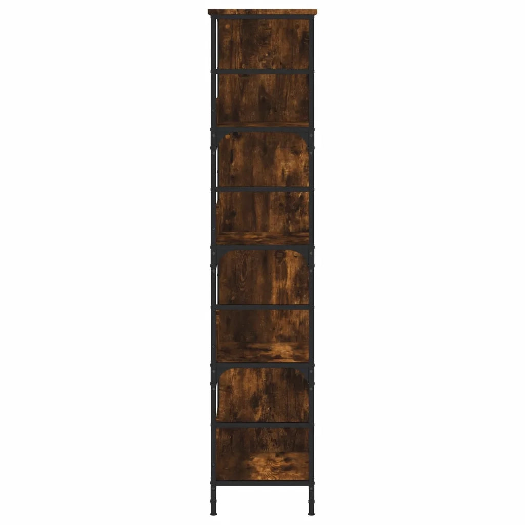 Libreria Rovere Fumo 78,5x33x153 cm in Legno Multistrato 835256