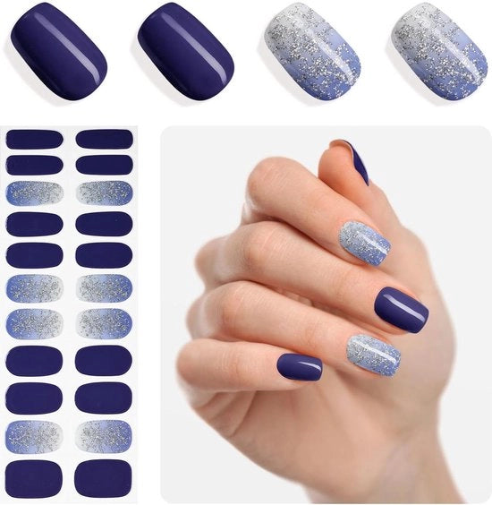 22 pezzi di adesivo per unghie autoadesivo - senza gel UV - strisce per unghie - adesivi per unghie libere - adesivo per unghie per dita