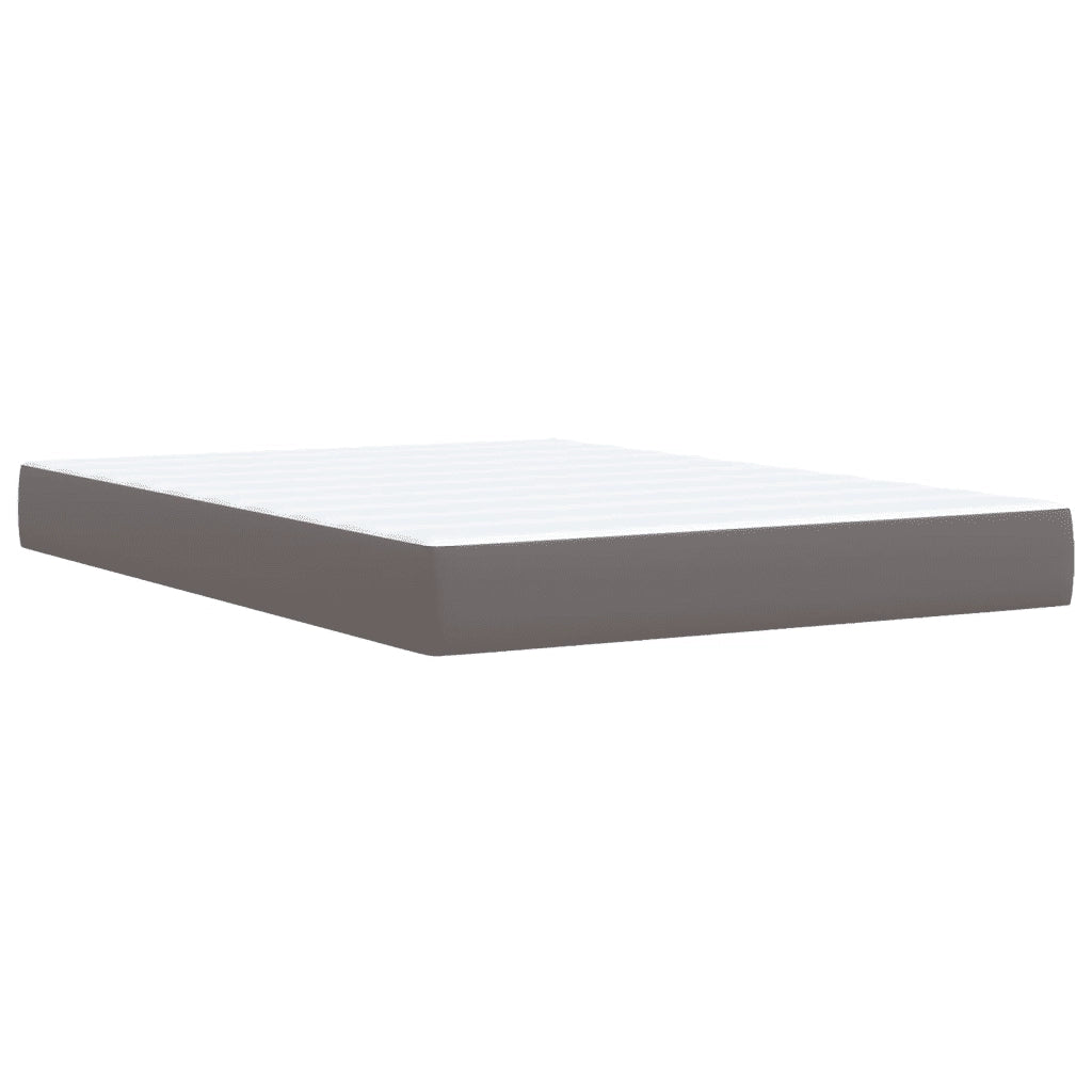Giroletto a Molle con Materasso Grigio 140x200 cm in Similpelle 3286126