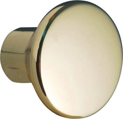 POMOLO ZAMA SFERA PIANA 2401 METALSTYLE - OTTONE LUCIDO MM 24X24- 10 pezzi