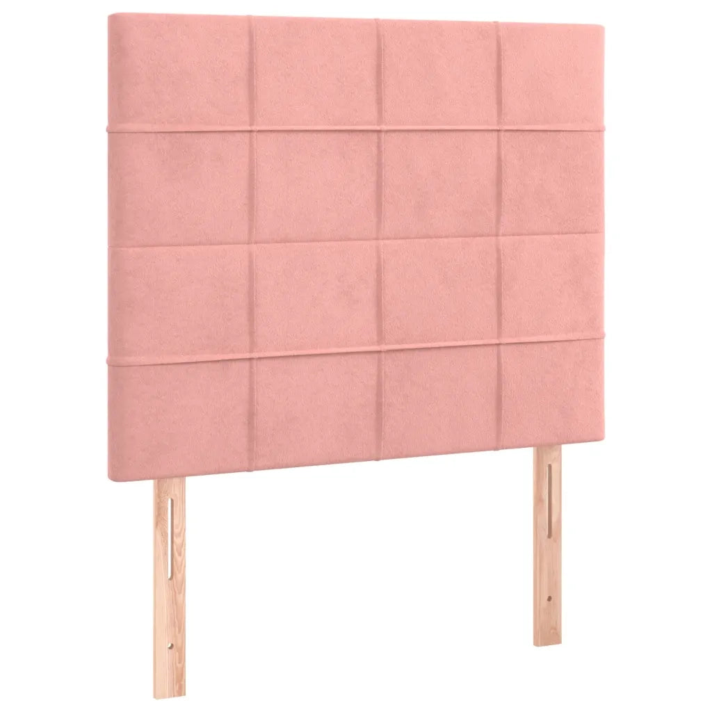 Giroletto a Molle con Materasso Rosa 90x190 cm in Velluto