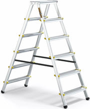 Scala Portatile in Alluminio Leggera Serie Pro 2x6 Travi 150kg di Capacità di Carico - Scala Multifunzionale Ripiegabile 48 x 133 x 16cm