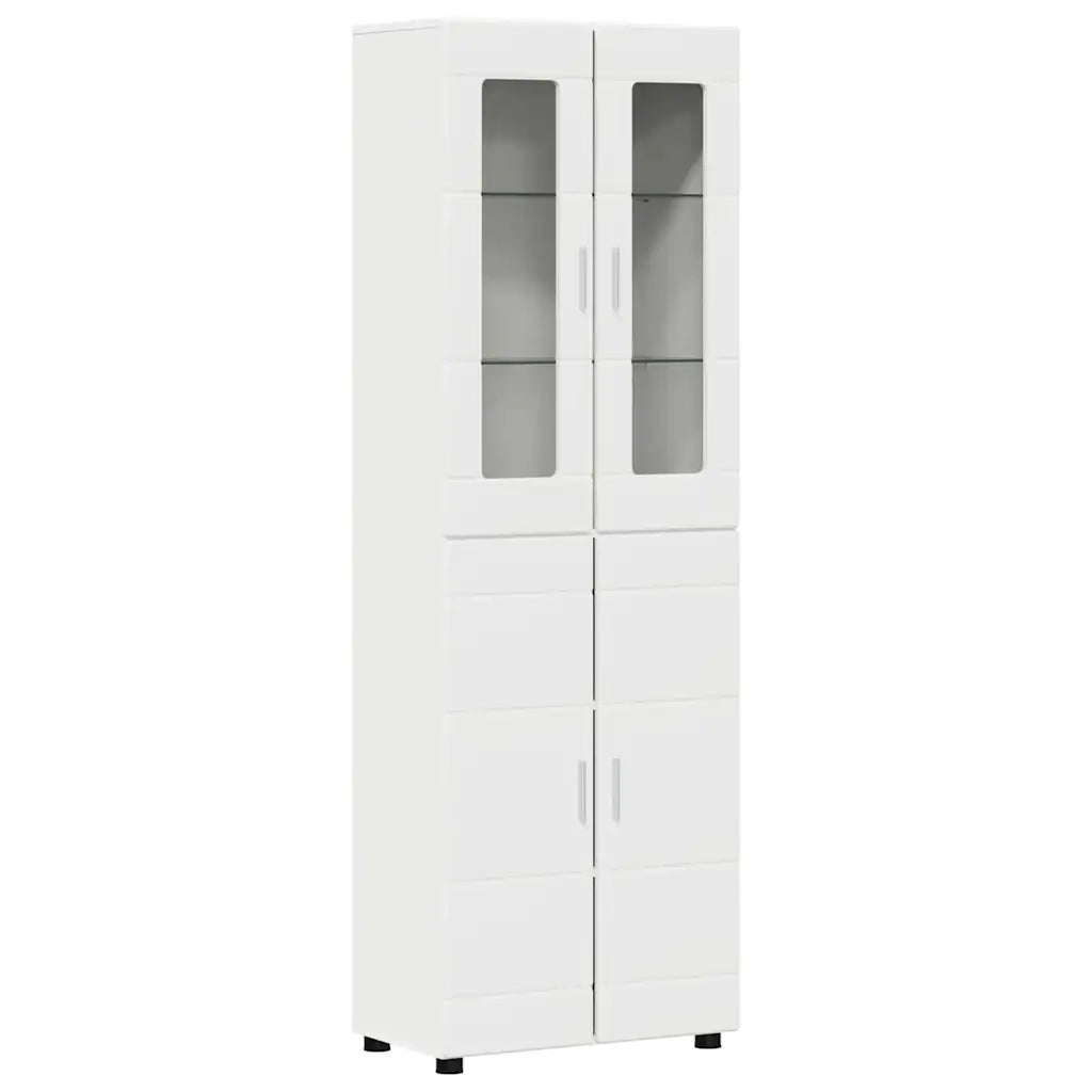 Set mobile TV con porta FLORIN 3 pcs Bianco Legno multistrato