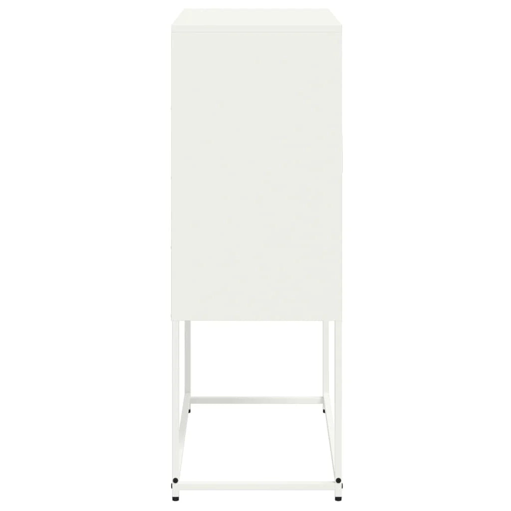Buffet credenza cassettiera mobiletto mobile contenitore organizer cucina soggiorno salotto alto 68,5 x 38,5 x 107 cm acciaio bianco 02_0032481