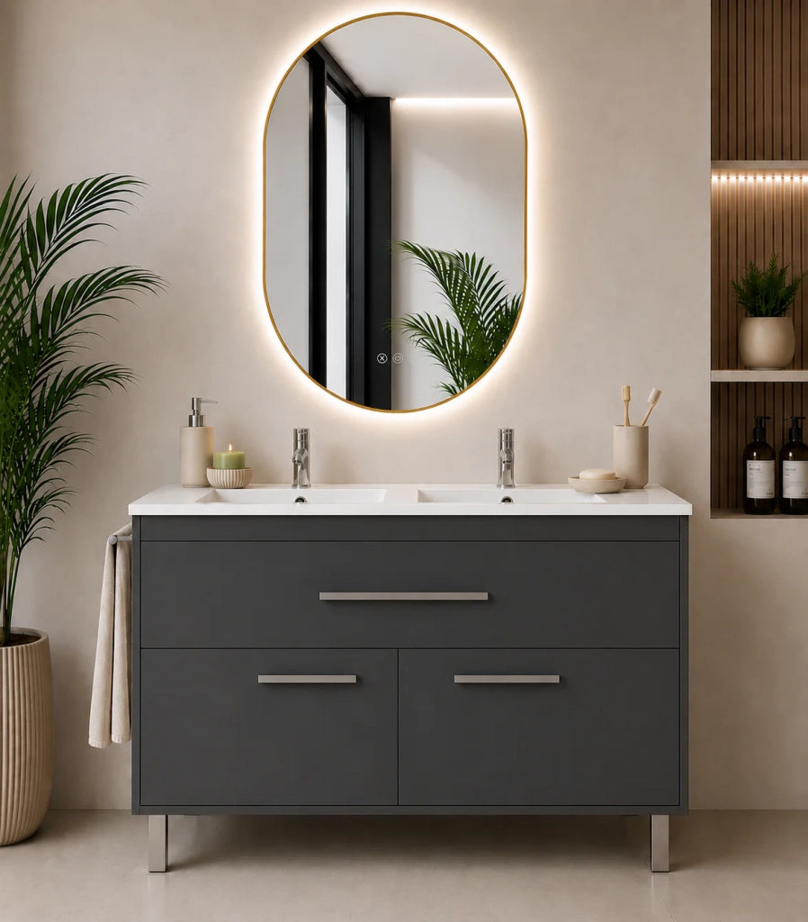 Mobile bagno BAHIA 120x45 cm doppio lavabo Bianco