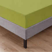 Lenzuolo Sotto Con Angoli Elastici 100% Puro Cotone  Verde - Singolo