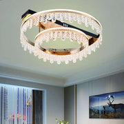 Trade Shop - Plafoniera Lampadario Da Soffitto Led Dorata 72 W 3 Colorazioni Di Luce Pn-30-3c -