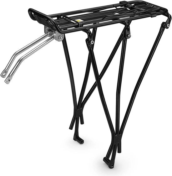 Portatile per biciclette - 100 lbs capacità - nero - alluminio - per ruote da 26-28 pollici