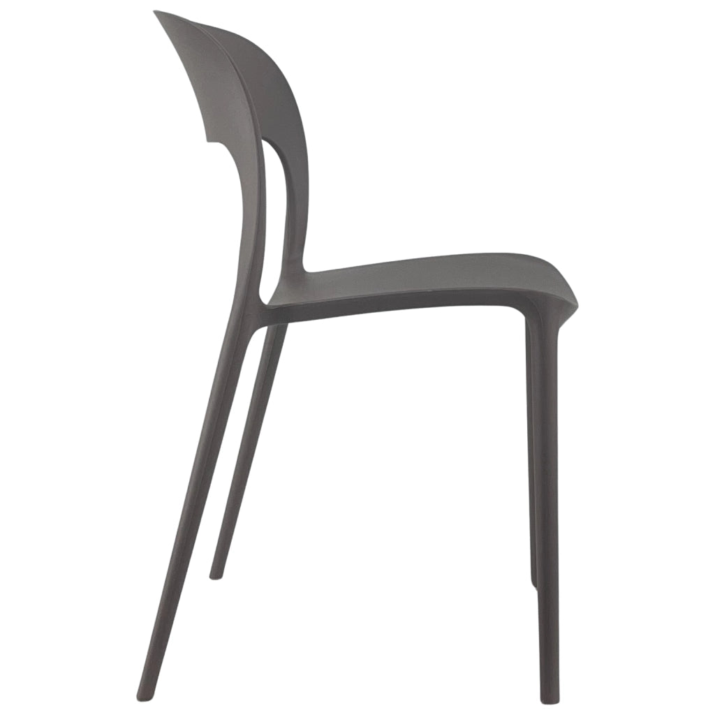 Sedia In Polipropilene Marte Ergonomica Arredo di Design Esterno e Interno da Giardino Impilabile Sedie  Tortora/2 Sedie