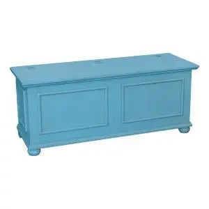 Cassapanca in legno Shabby chic mod cipolla azzurro anticato