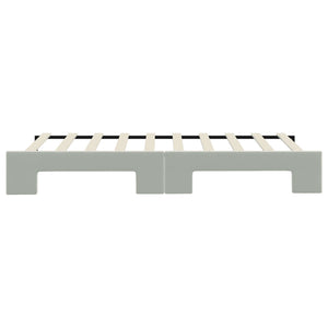 Divano Letto con Letto Estraibile Grigio Chiaro 90x190 Velluto 3196942