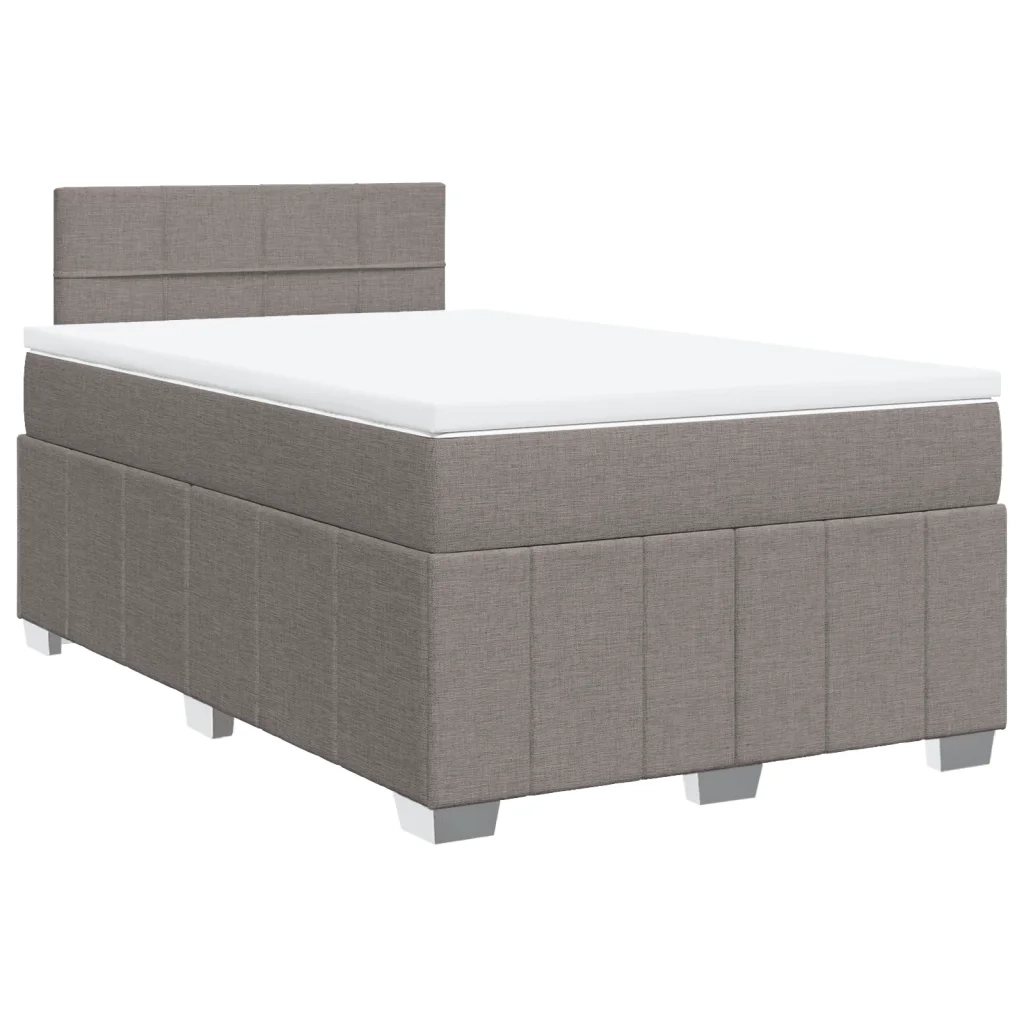 Giroletto a Molle con Materasso Tortora 120x190 cm in Tessuto